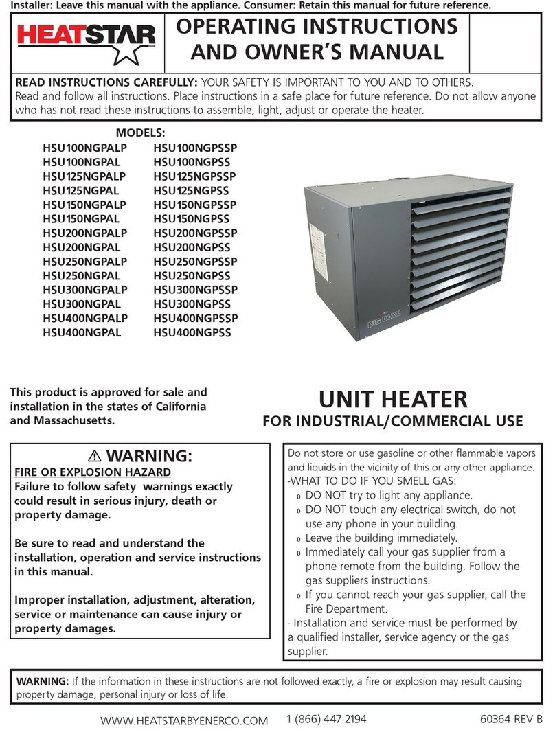 HeatStar HSU100NGPALP Operating instructions and owner's manual