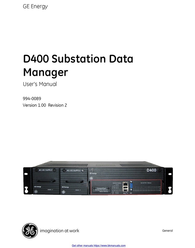 GE D400 Substation Data Manager User manual
