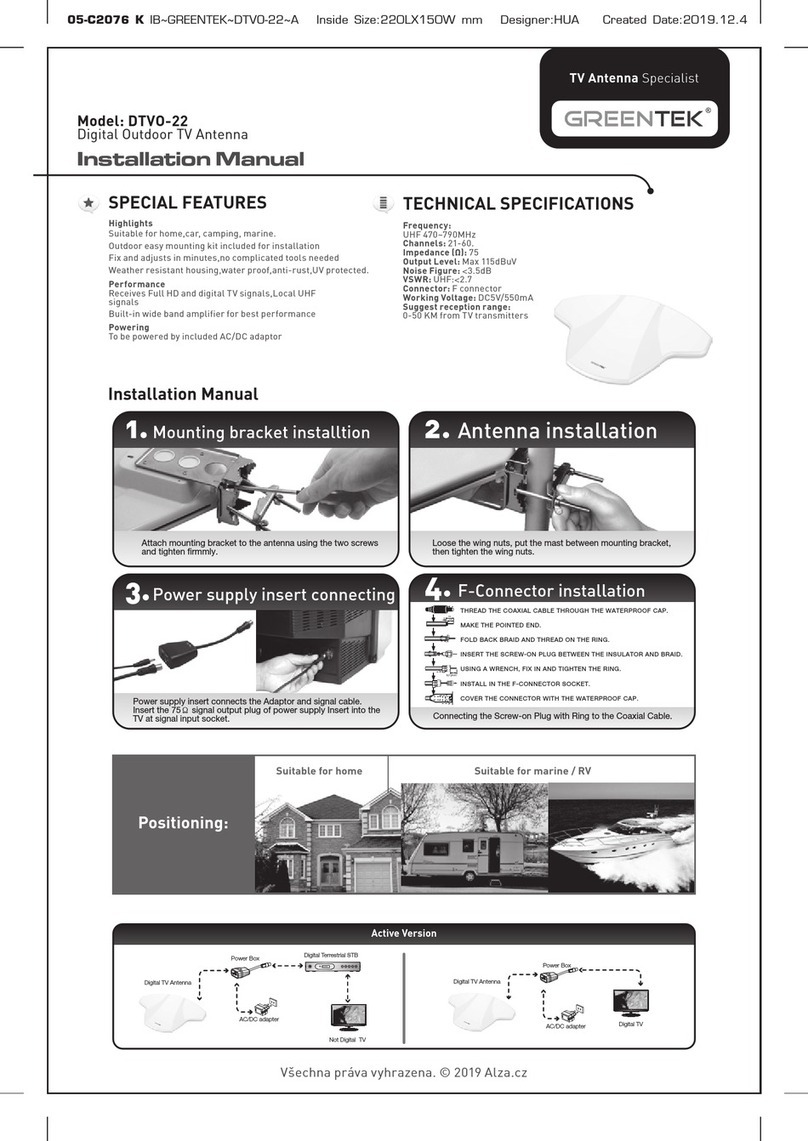 Greentek DTVO-22 installation manual