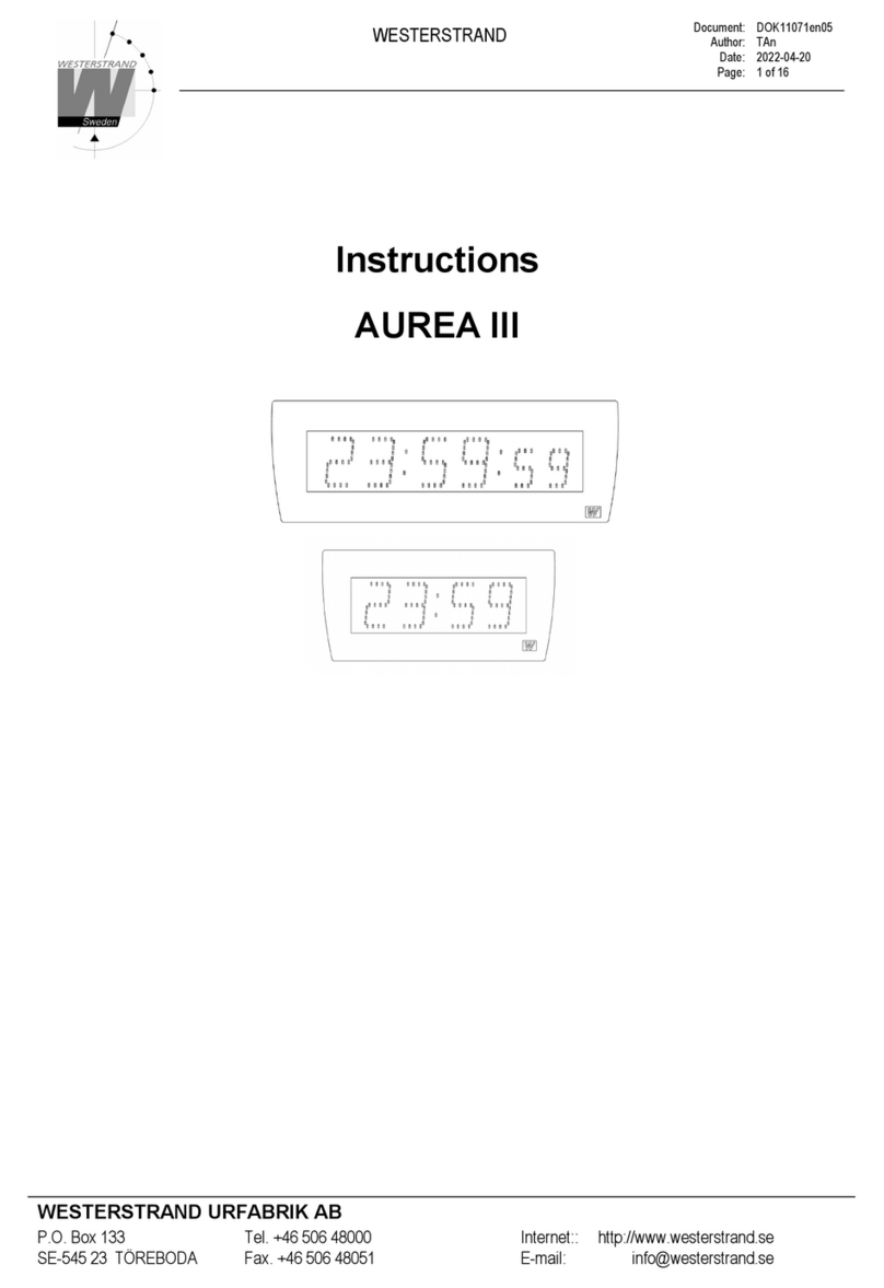 WESTERSTRAND AUREA III instructions
