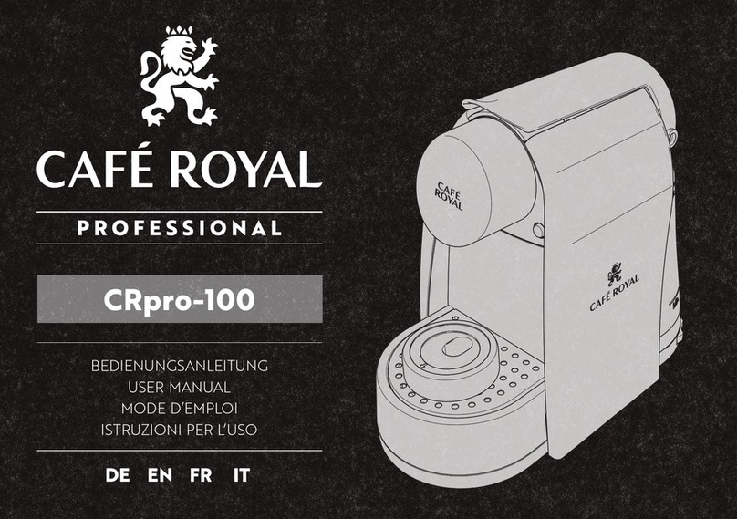 CAFÉ ROYAL PROFESSIONAL CRpro-100 user manual