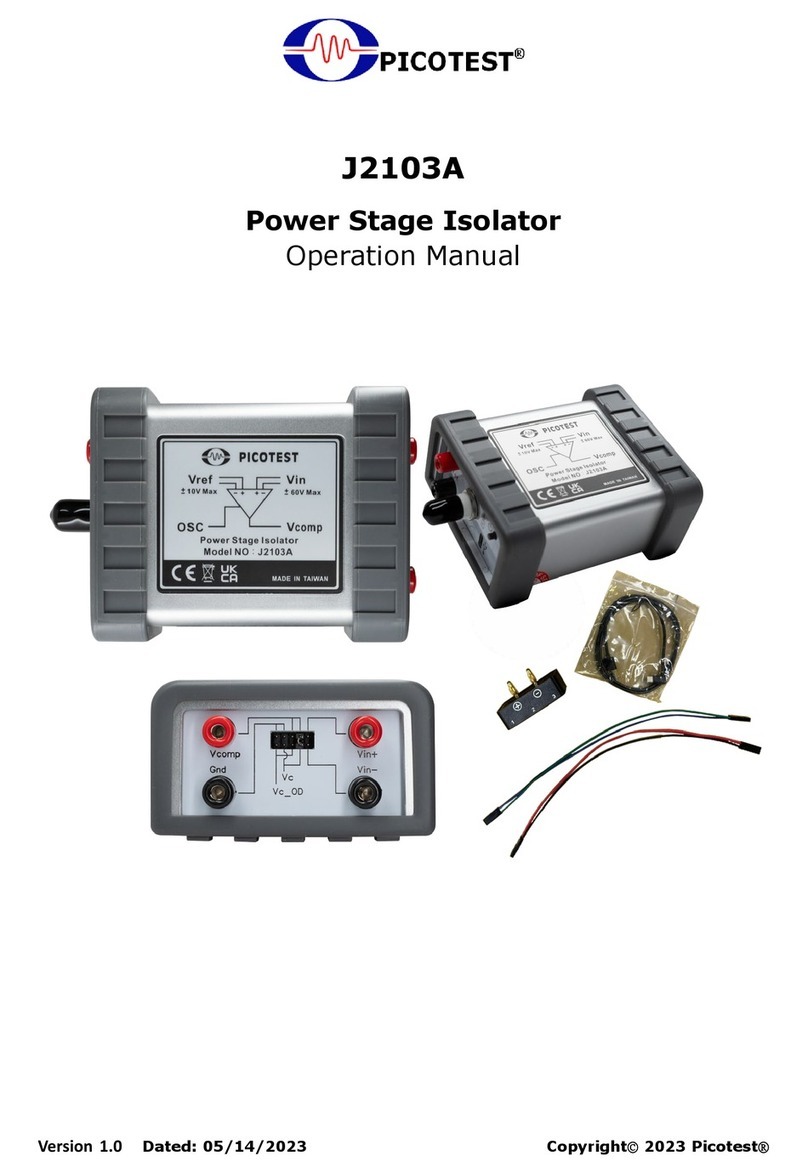 Picotest J2103A Operation manual