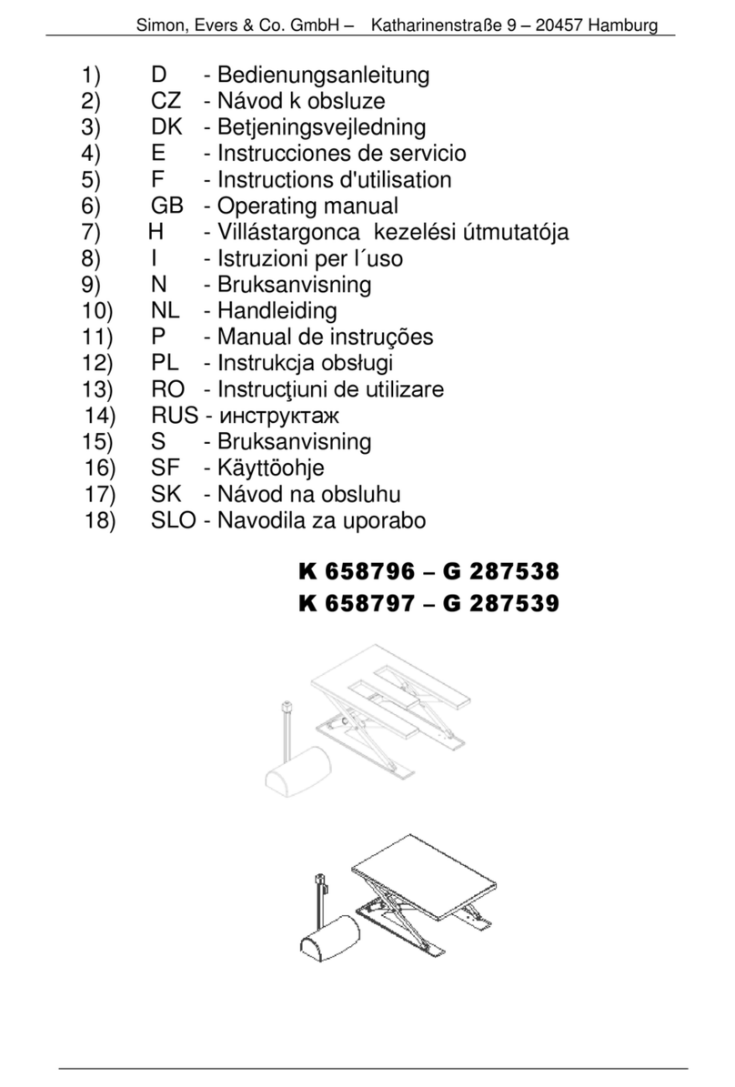 Simon, Evers & Co HTF-E operating manual