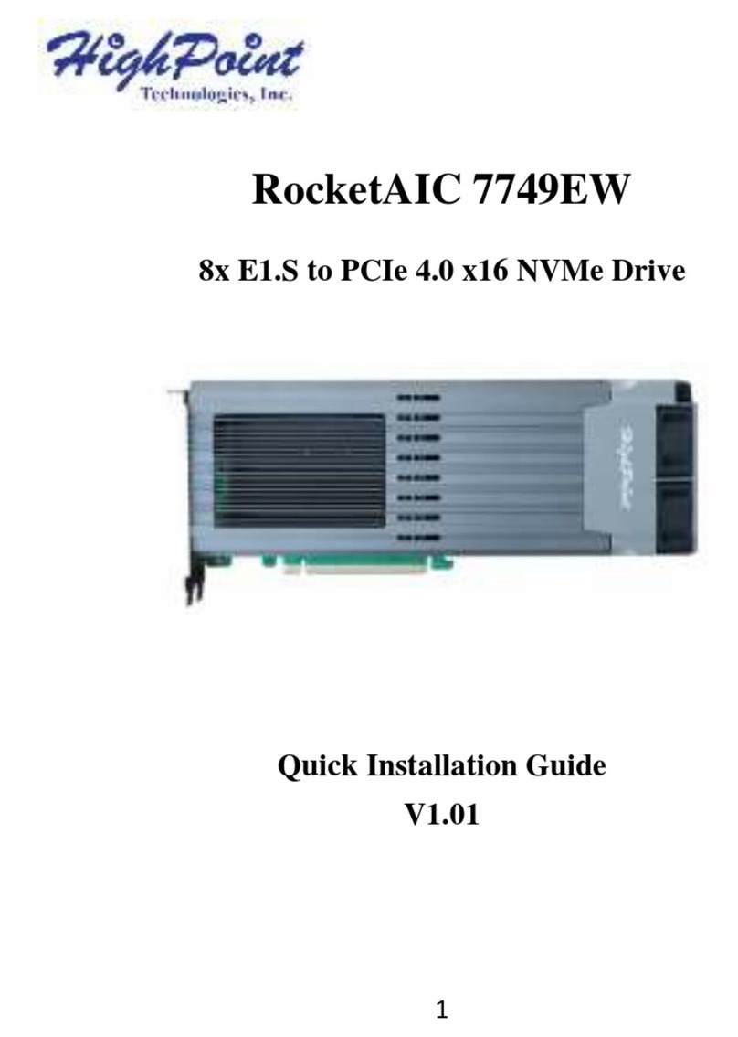 HighPoint RocketAIC 7749EW Series User manual