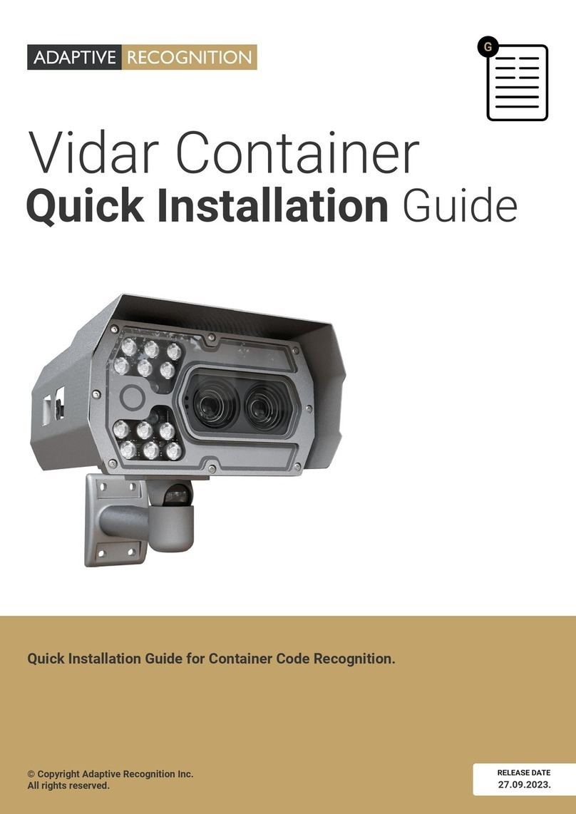 Adaptive Recognition Vidar Container Quick installation guide