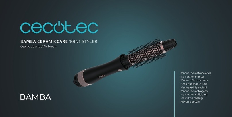cecotec BAMBA CERAMICCARE 10IN1 STYLER instruction manual