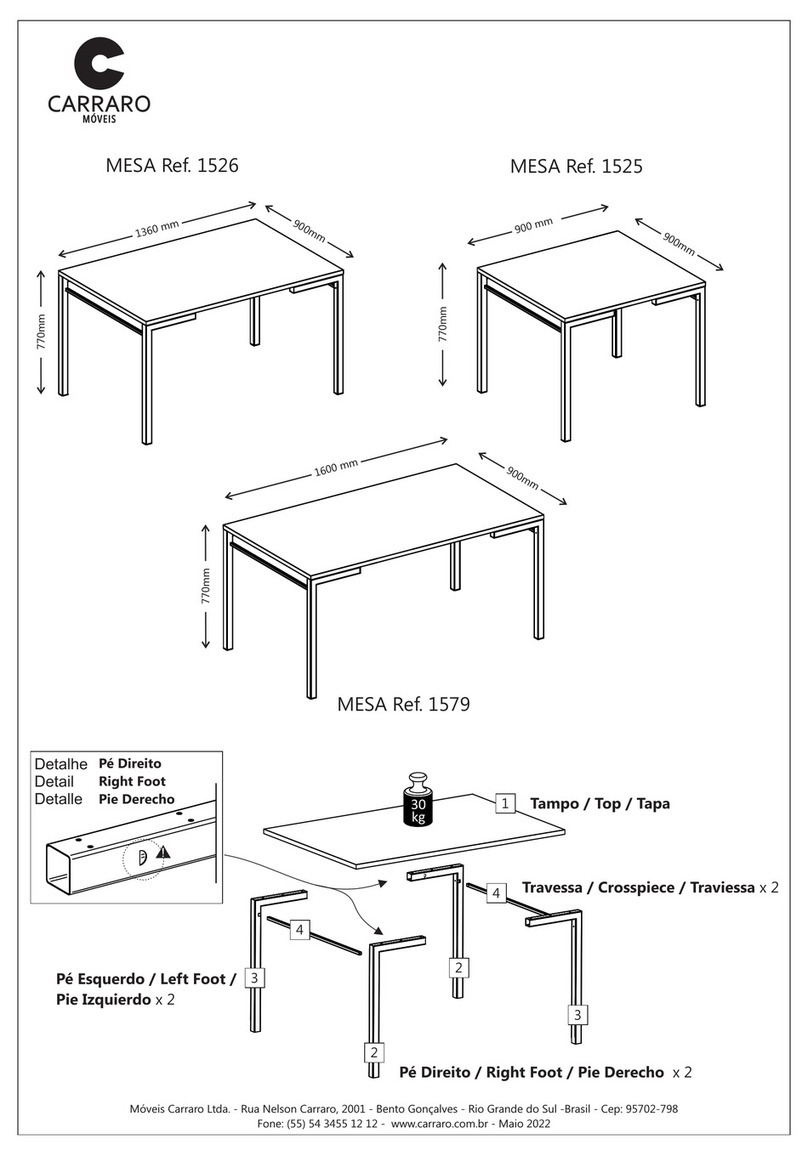 CARRARO Moveis MESA 1526 User manual