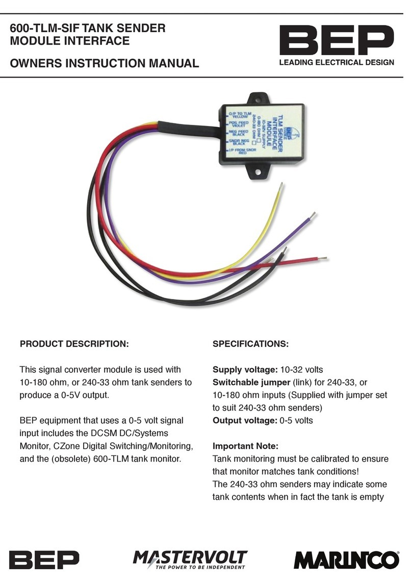 BEP 600-TLM-SIF Owner's instruction manual