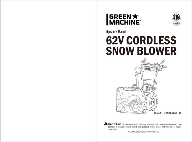 GreenMachine GMSB6200-DS Operator's manual