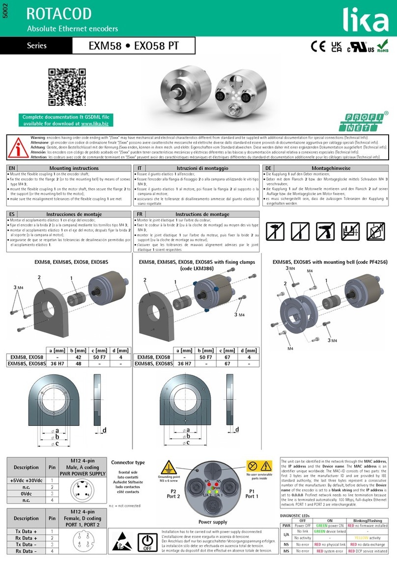 Lika ROTACOD EXM58 Series User manual