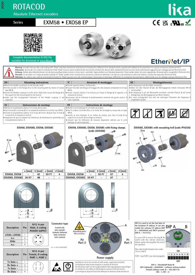 Lika ROTACOD EXM58 Series User manual