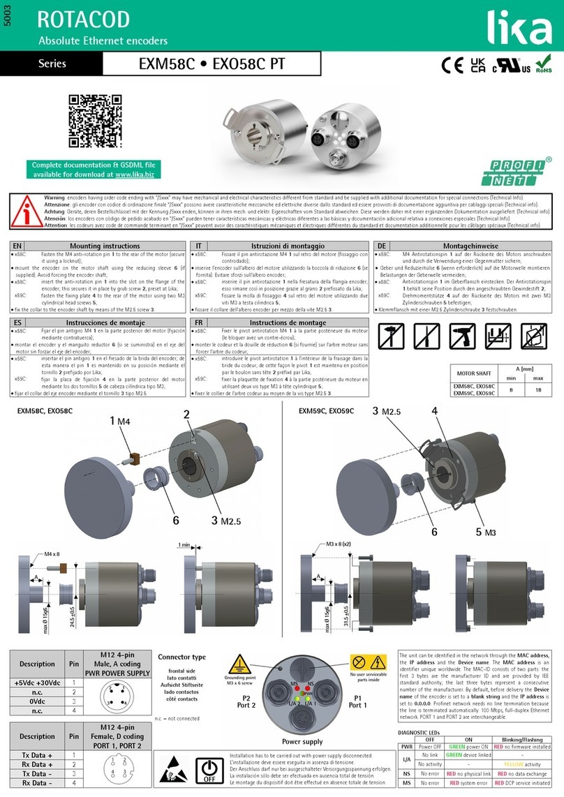 Lika ROTACOD EXM58C Series User manual