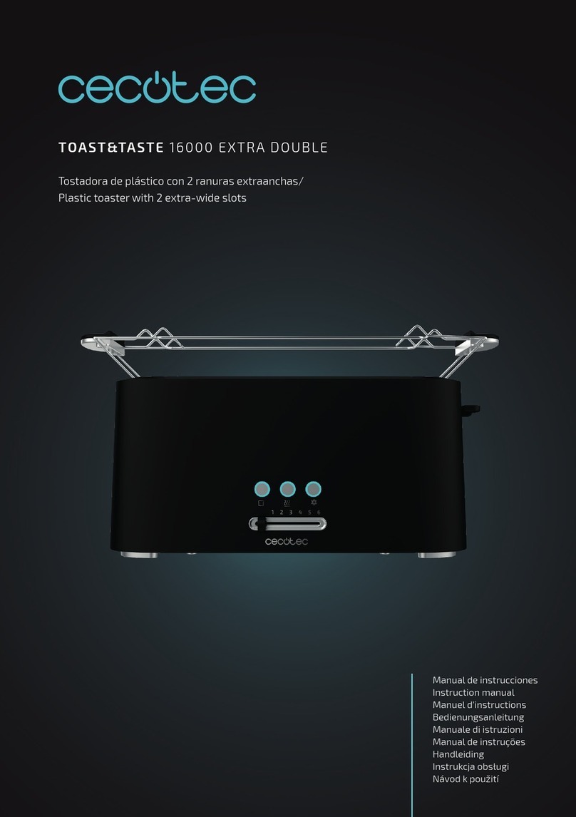 cecotec TOAST&TASTE 16000 EXTRA DOUBLE User manual