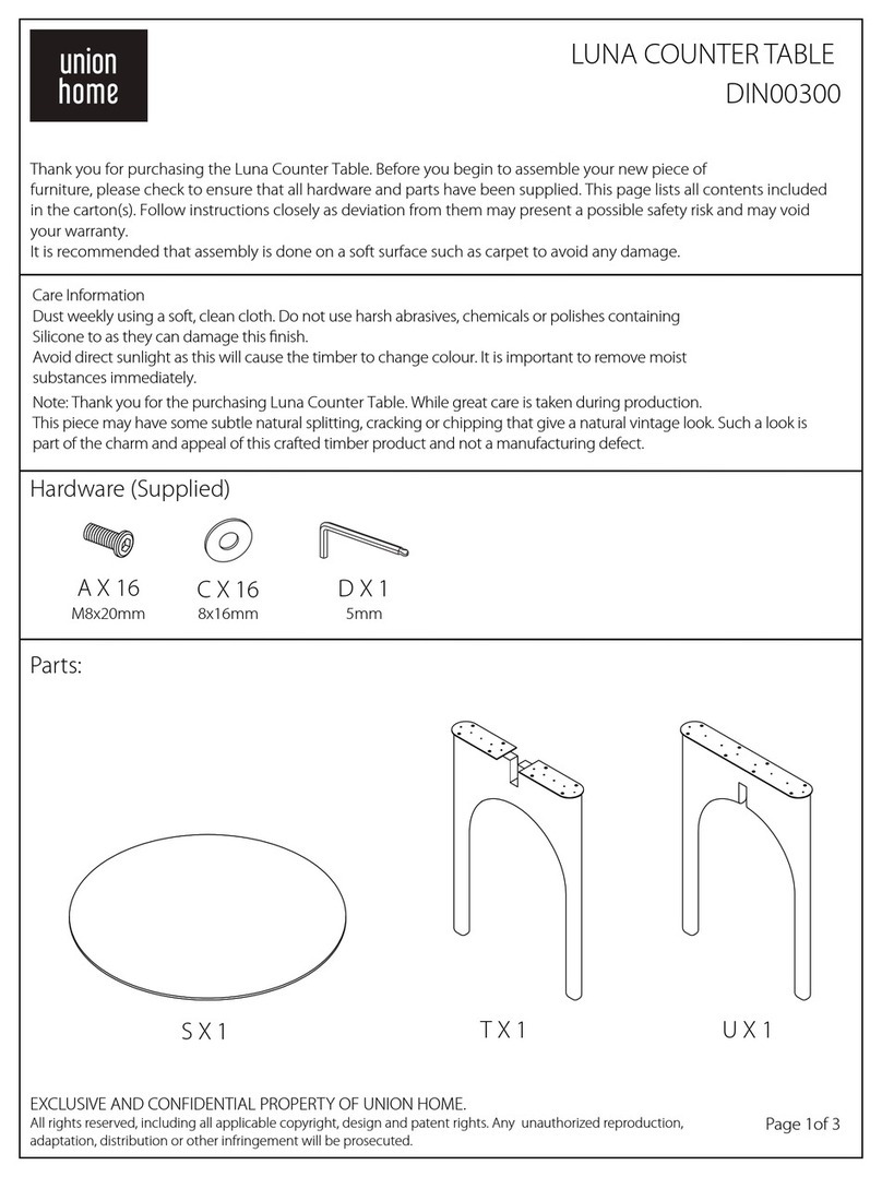 Union Home LUNA DIN00300 User manual Union Home LUNA DIN00300 User manual