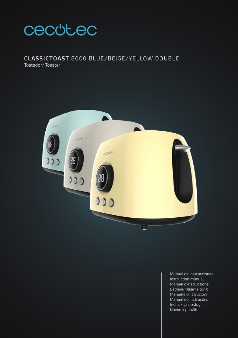cecotec CLASSICTOAST 8000 BLUE instruction manual