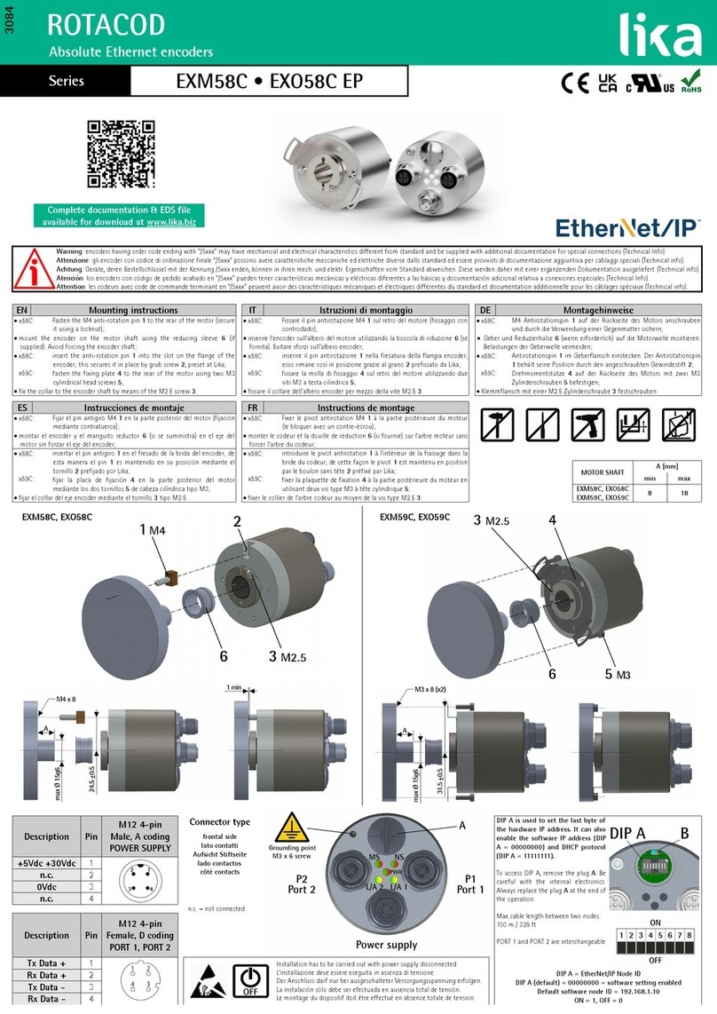 Lika ROTACOD EXO58C PT Series User manual