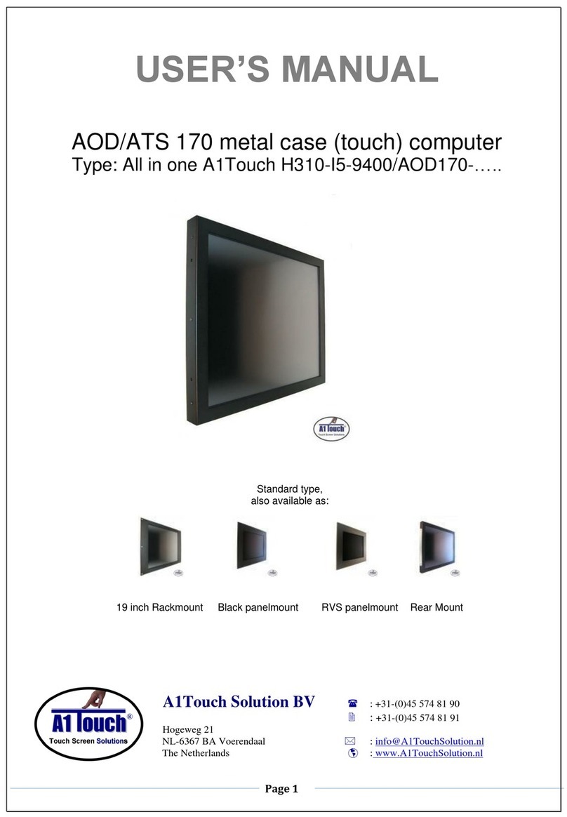 A1 Touch AOD 170 User manual