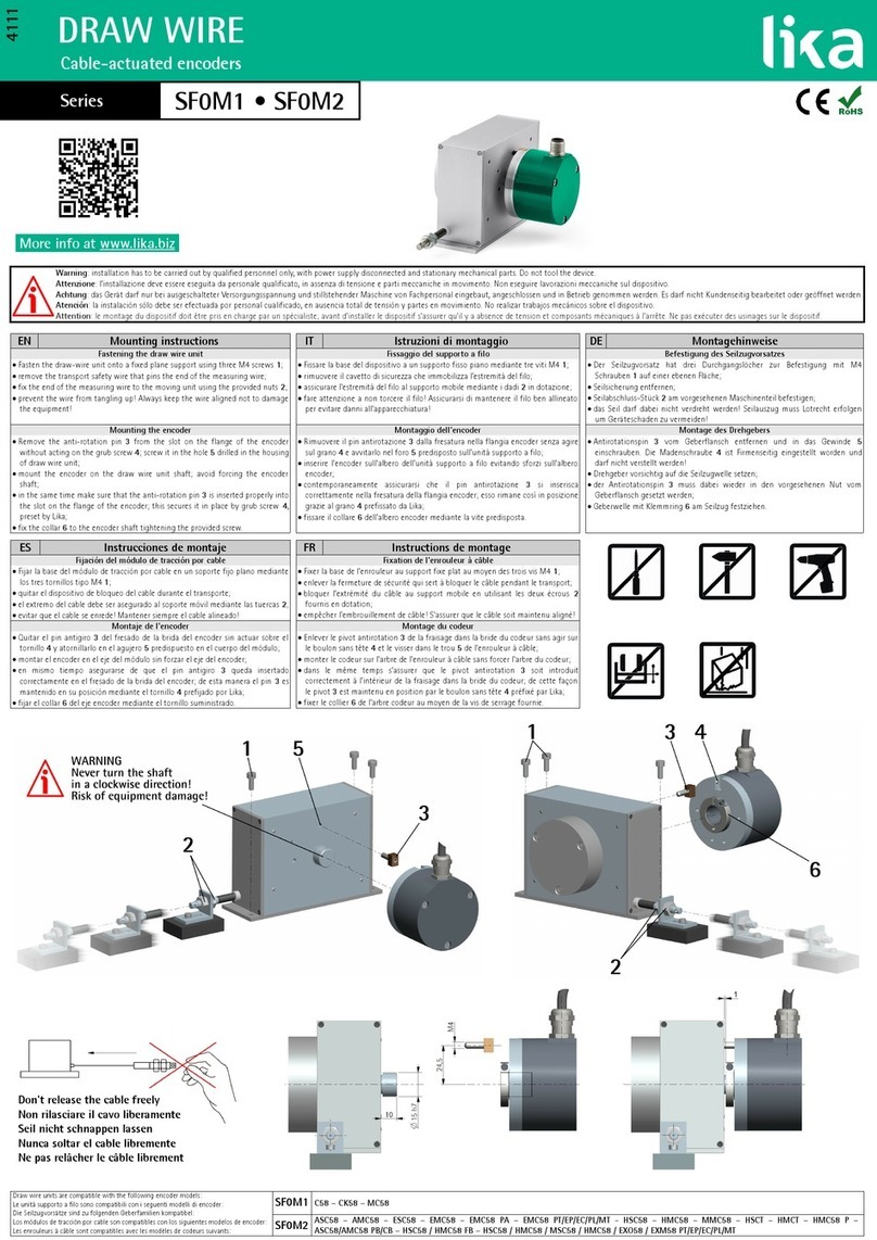 Lika DRAW WIRE SF0M1 Series manual