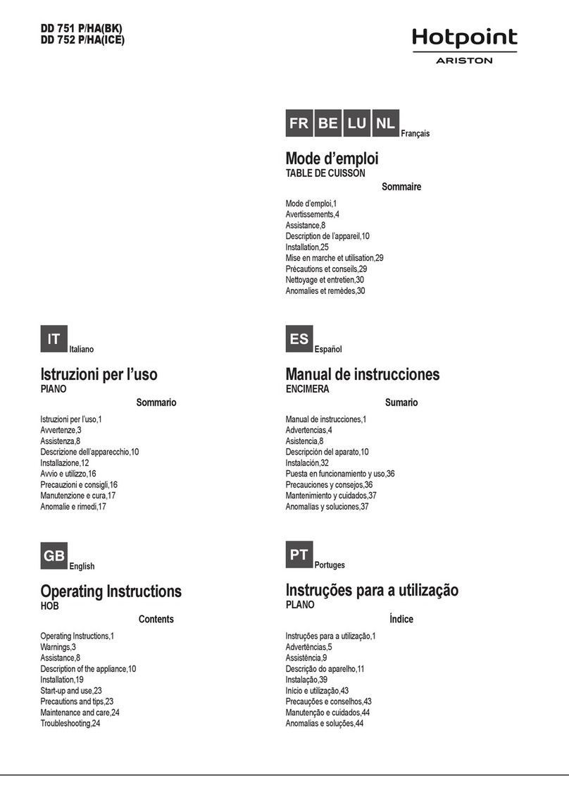 Hotpoint Ariston DD 751 P/HA operating instructions