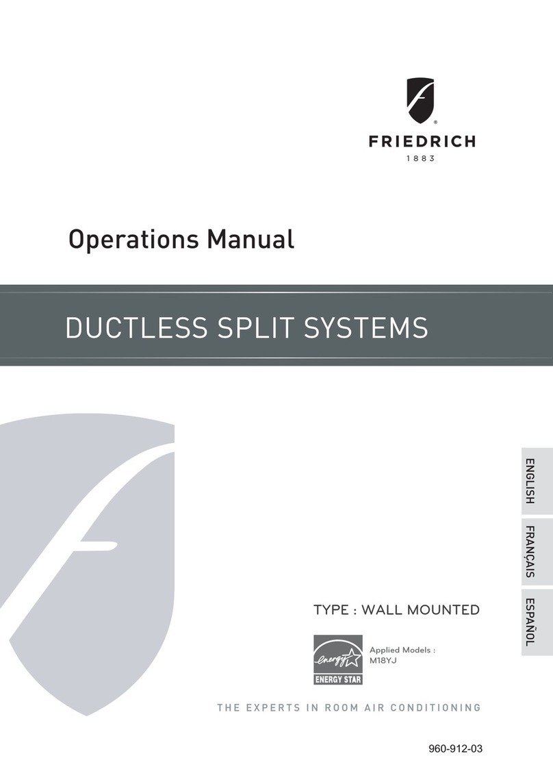 Friedrich M09CH User manual Friedrich M09CH User manual