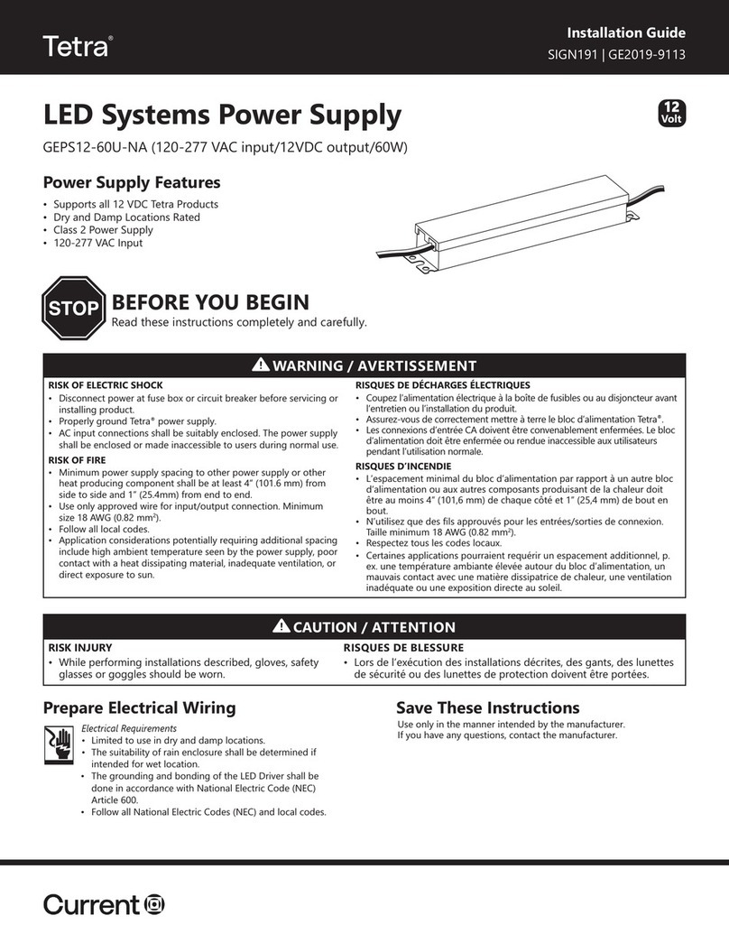 Current Tetra GEPS12-60U-NA installation guide