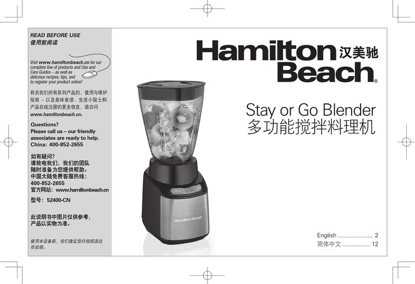 Hamilton Beach 52400-CN manual