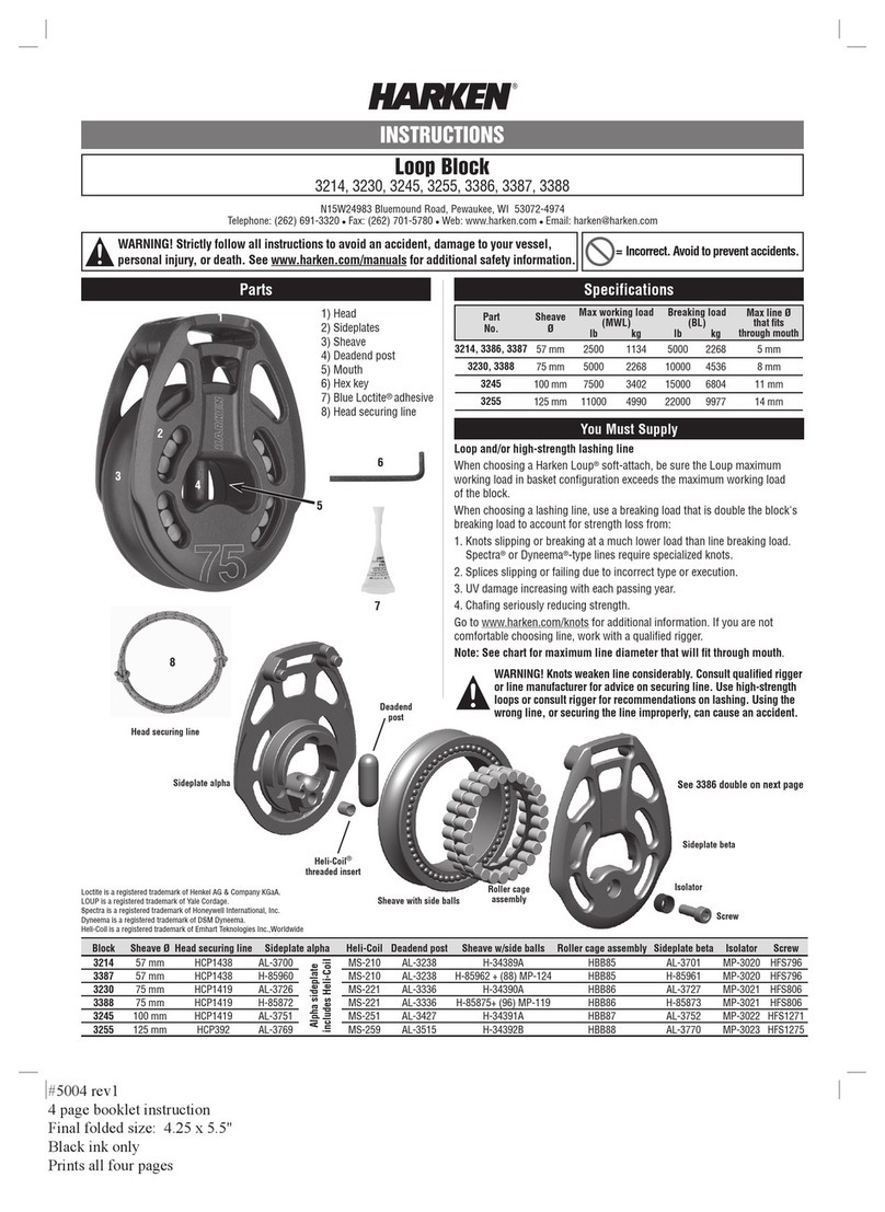 Harken 3387 instructions
