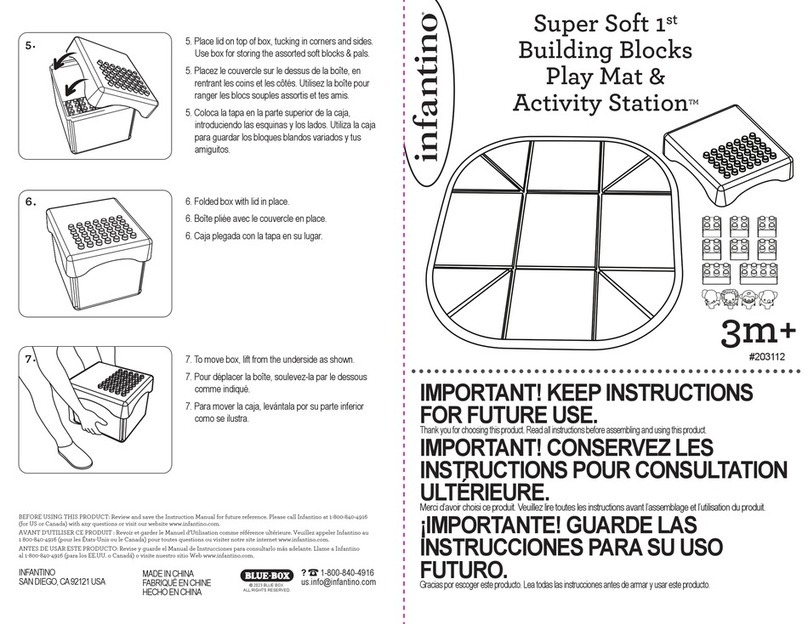 Infantino Super Soft 1st Building Blocks Play Mat & Activity Station... quick start guide