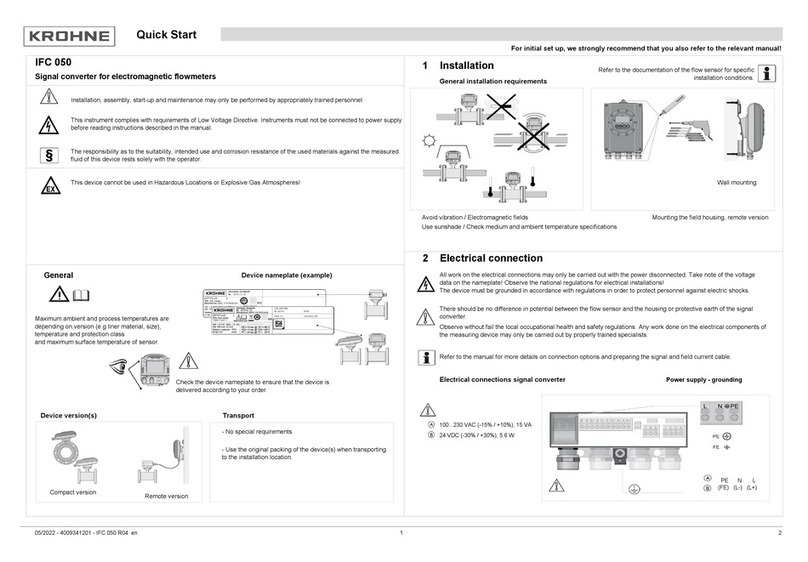 KROHNE IFC 050 quick start