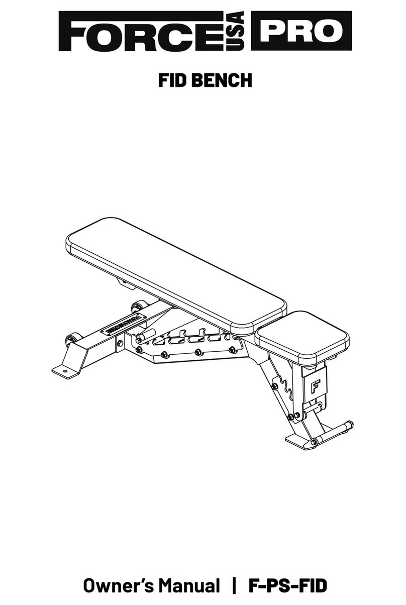 Force USA PRO FID BENCH User manual Force USA PRO FID BENCH User manual
