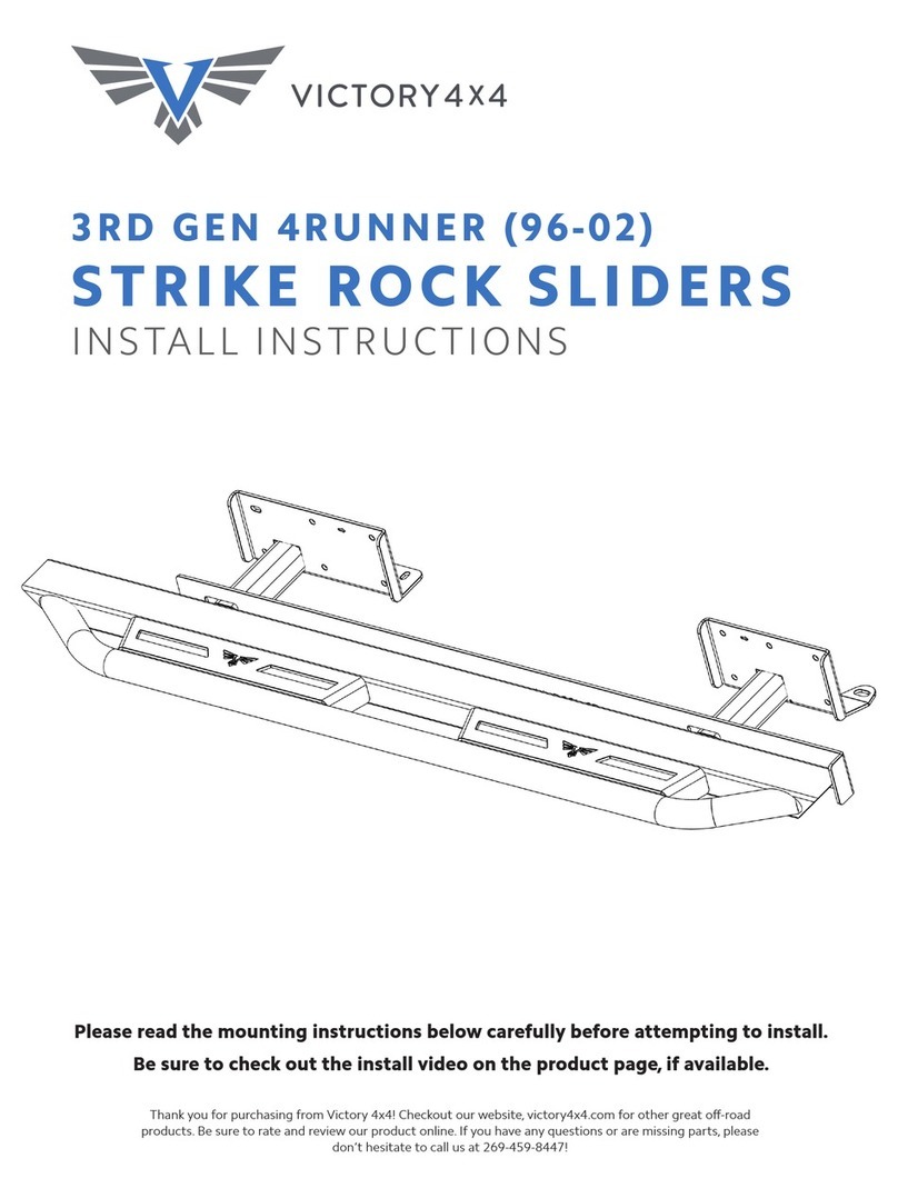 Victory 4x4 3RD GEN 4RUNNER STRIKE ROCK SLIDERS Configuration guide Victory 4x4 3RD GEN 4RUNNER STRIKE ROCK SLIDERS Configuration guide