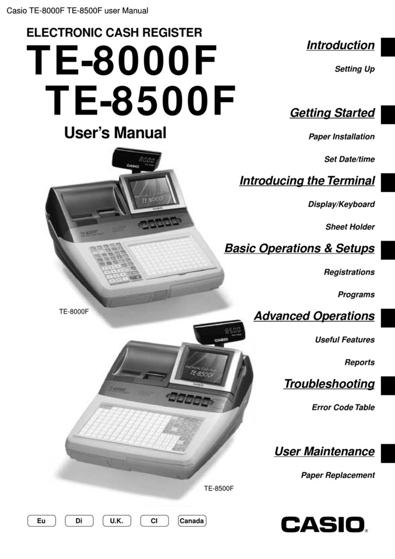 Casio TE-8500F Series User manual