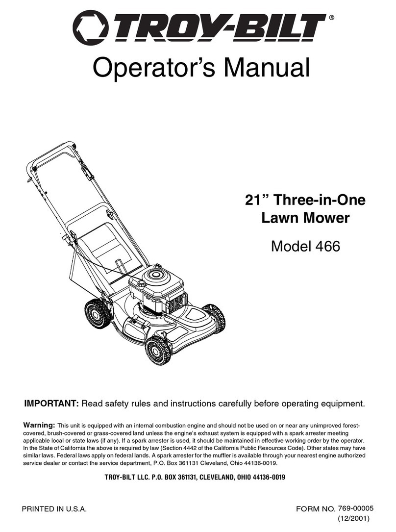 Troy-Bilt 466 Operator's manual
