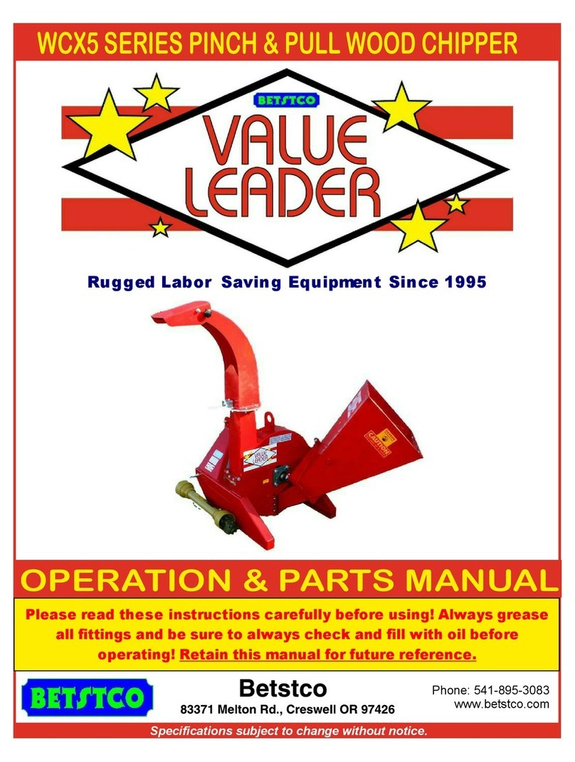 Betstco Value Leader WCX5 Series Operations & parts manual