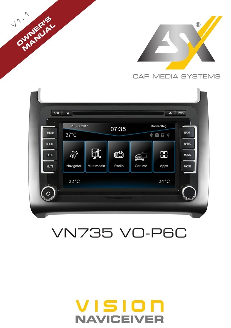 ESX Vision Naviceiver VN735 VO-P6C owner's manual