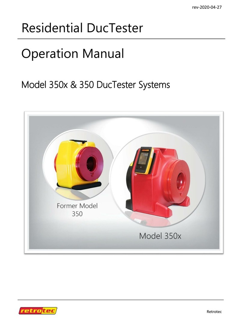 Retrotec DucTester 350x Operation manual
