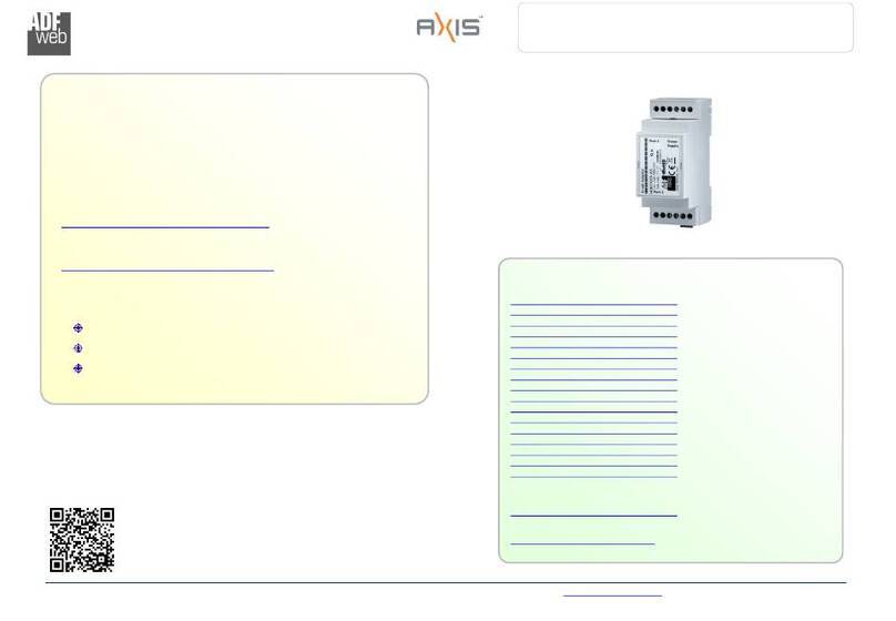 ADF Web Axis HD67838-B2-Y user manual