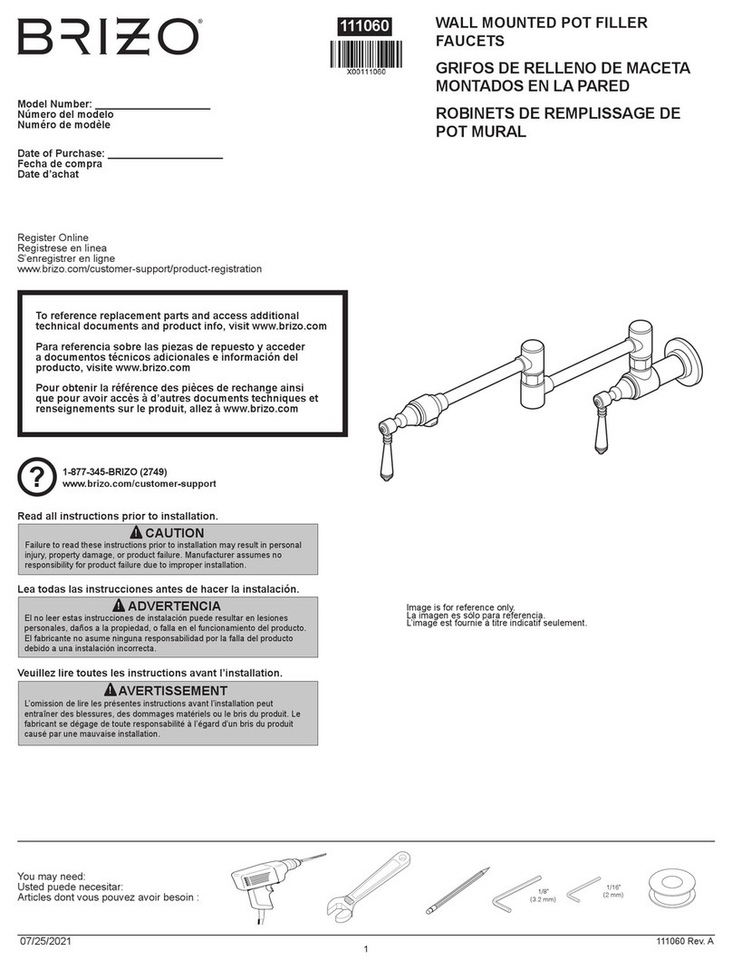 Brizo LITZE 62874LF-BL User manual