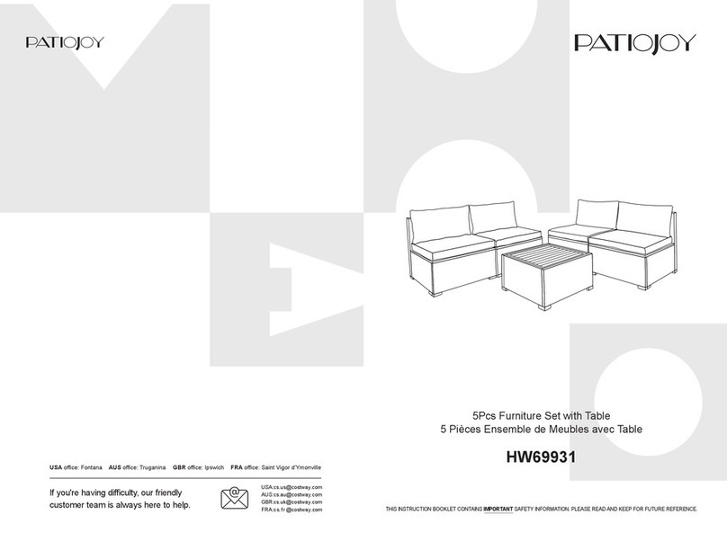 PATIOJOY HW69931 Instruction booklet