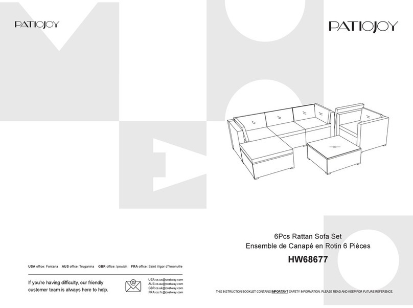 PATIOJOY HW68677 Instruction booklet