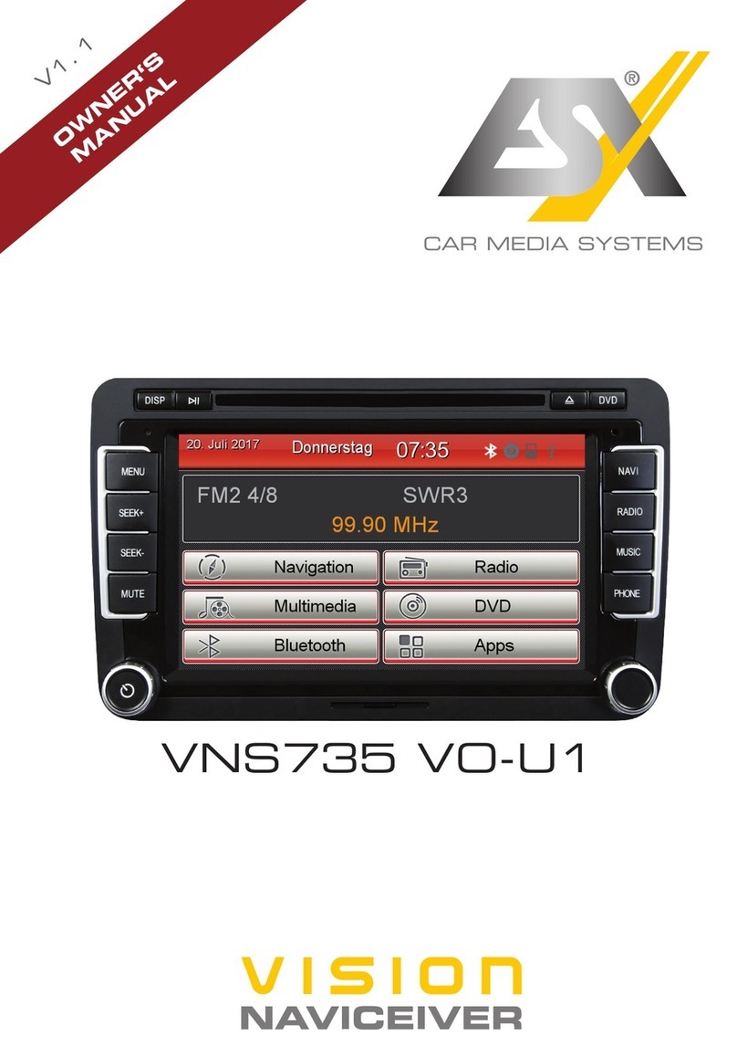 Audiodesign ESX VISION NAVICEIVER VNS735 VO-U1 owner's manual