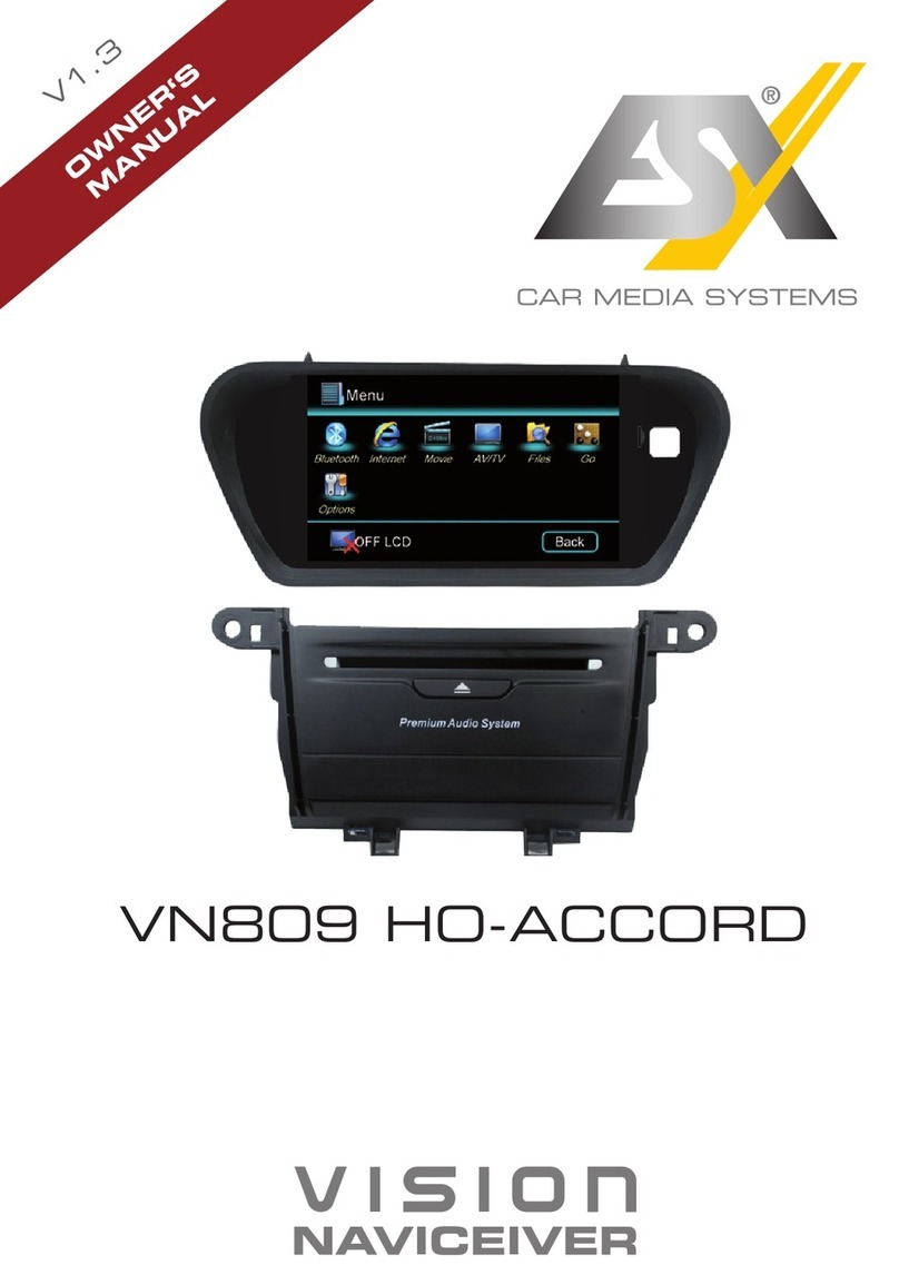 Audiodesign ESX VISION NAVICEIVER VN809 HO-ACCORD User manual Audiodesign ESX VISION NAVICEIVER VN809 HO-ACCORD User manual