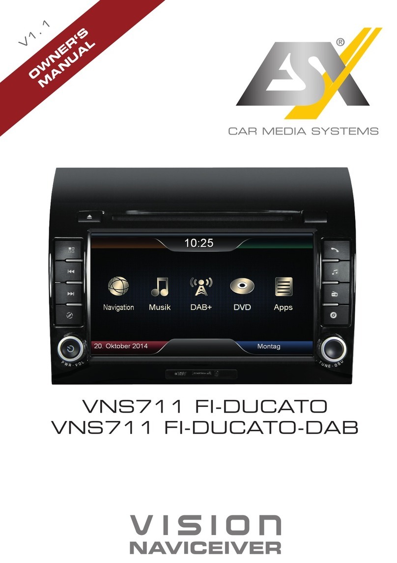 Audiodesign ESX VISION NAVICEIVER VNS711 FI-DUCATO User manual Audiodesign ESX VISION NAVICEIVER VNS711 FI-DUCATO User manual