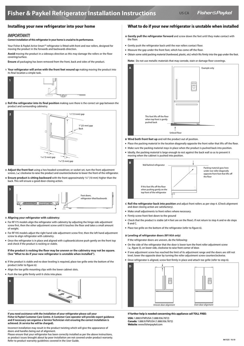 Fisher & Paykel RF195 User manual Fisher & Paykel RF195 User manual