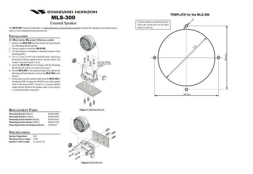 Standard Horizon MLS-300 quick start guide