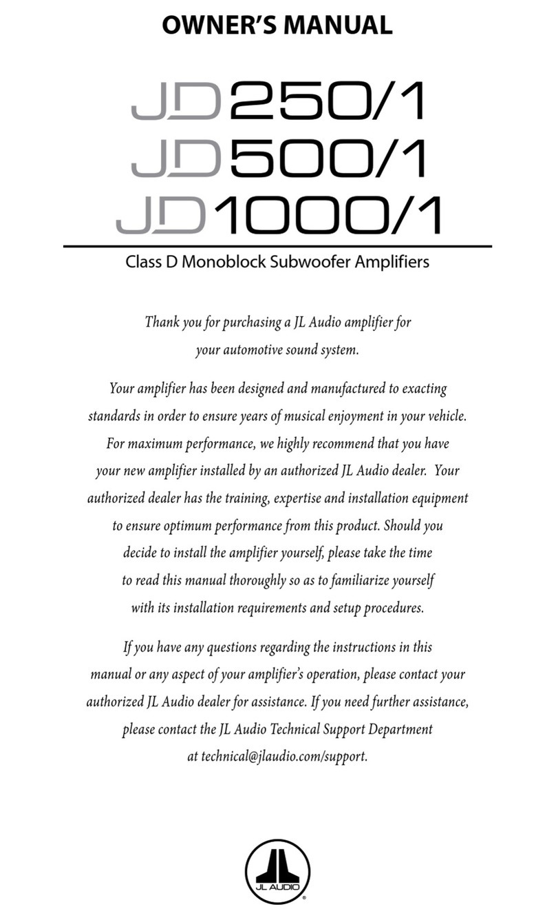JL Audio JD250/1 owner's manual