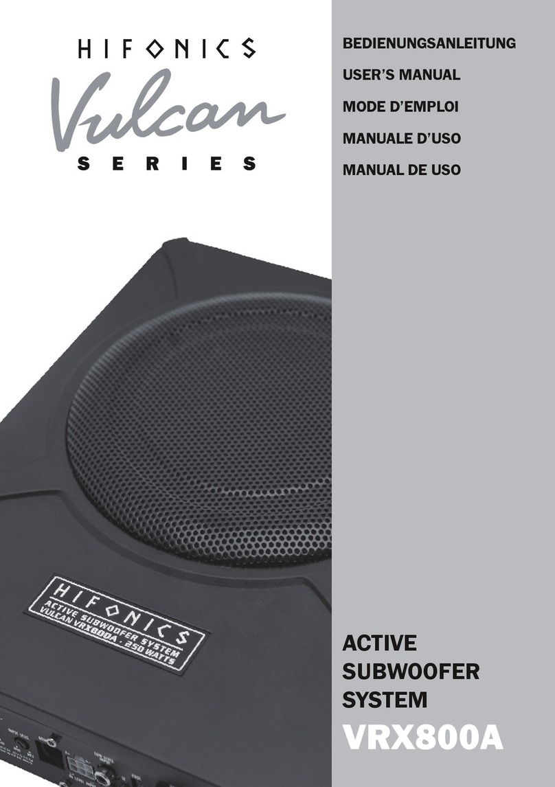 Hifonics VRX800A User manual