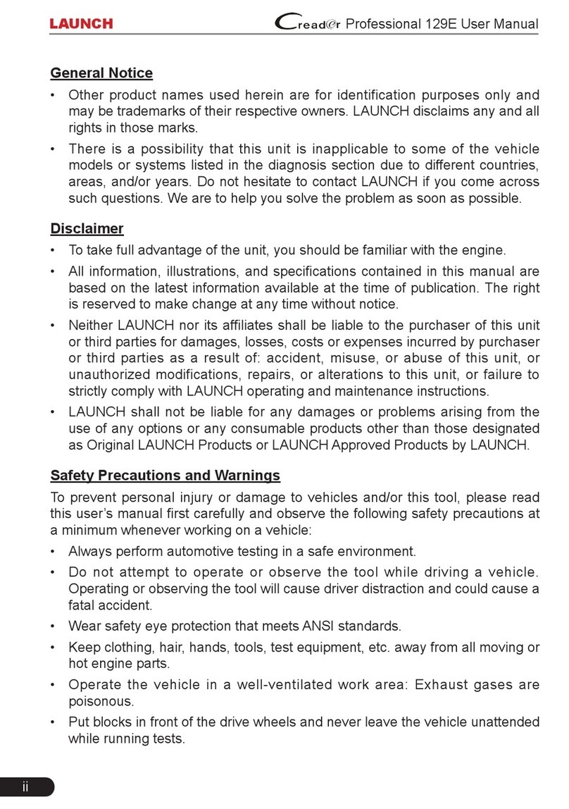 Launch Creader Professional CRP129E User manual