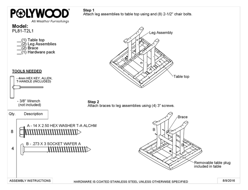 Polywood PL81-T2L1 User manual