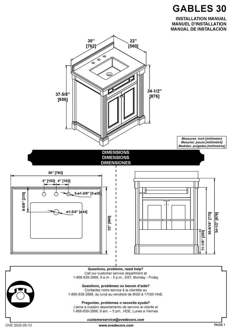 OVE GABLES 30 installation manual